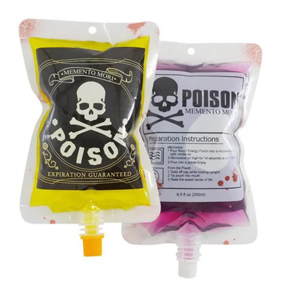 Imagem de Kit com 6 Bolsas de Sangue Falso para Bebidas - Poison
