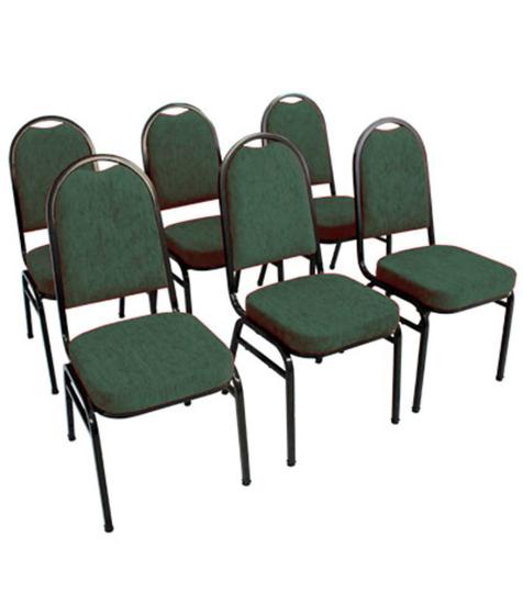 Imagem de Kit com 6 Cadeiras para Auditórios Linha Hotel Verde