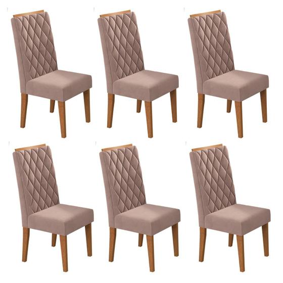 Imagem de Kit com 6 Cadeiras para Sala de Jantar Mdp/mdf Dyniz