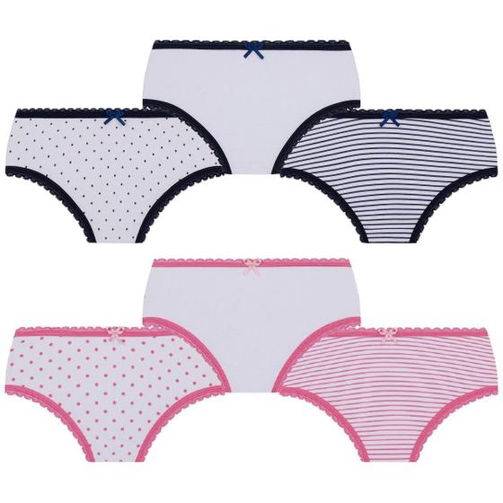Imagem de Kit Com 6 Calcinhas Lobinha Infantil Kids Algodão Lupo