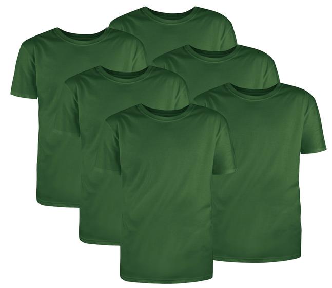 Imagem de Kit com 6 Camisetas Básicas Algodão Verde Bandeira Tamanho P