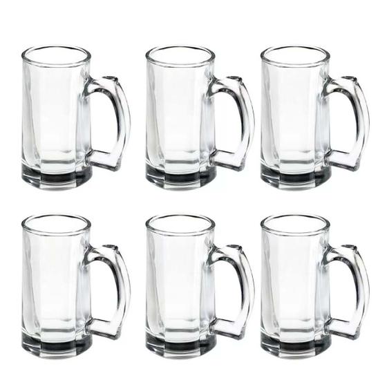 Kit com 6 Caneca De Vidro Temperado Cerveja Chopp 370ml Drink Menor preço em Kit com 6 Caneca De Vidro Temperado Cerveja Chopp 370ml Drink