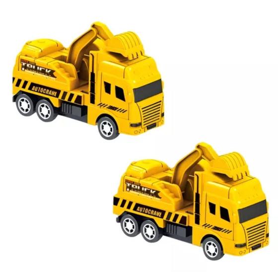 Imagem de Kit com 6 Carrinhos de Obras em Miniatura  Brinquedo com Fricção (Escala 1:48)
