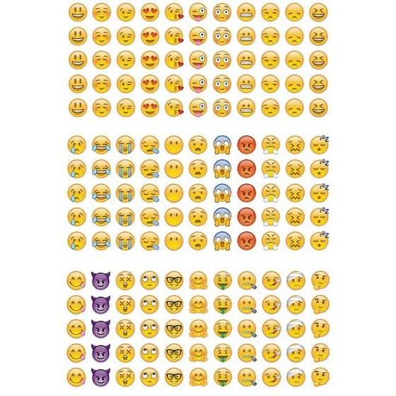 Imagem de Kit com 6 cartelas principais emojis