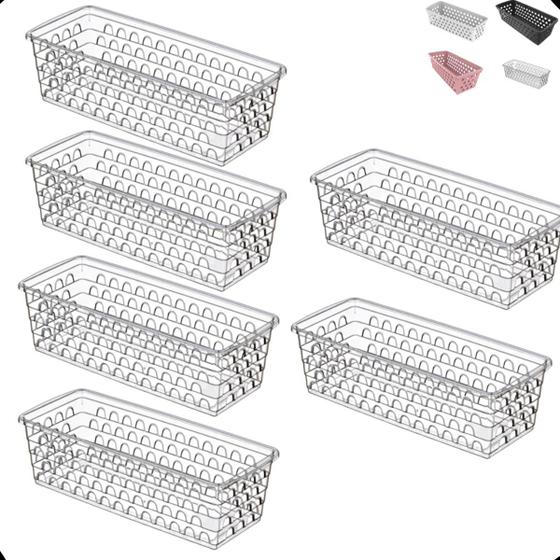 Imagem de Kit com 6 Cesto Organizador Multiuso comprido