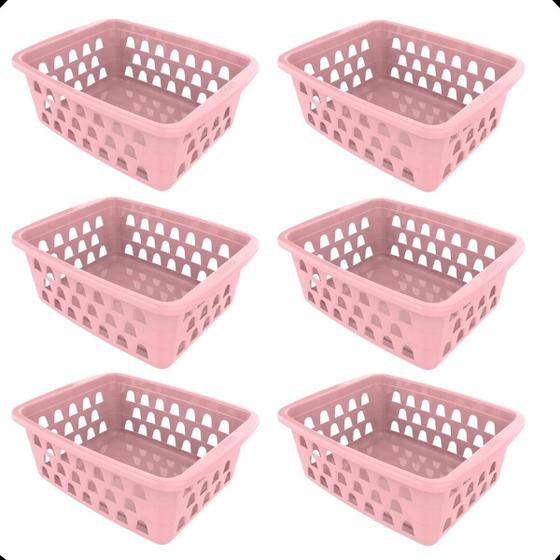 Imagem de Kit com 6 Cesto Organizador Multiuso Retangular P