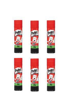 Imagem de Kit com 6 - Cola Bastão Pritt Escolar Não Tóxica 20g
