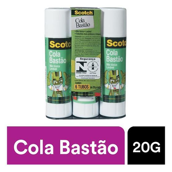 Imagem de Kit com 6 Cola Bastao SCOTCH 20G - 3M