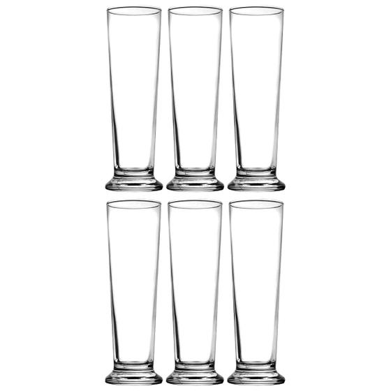 Imagem de Kit com 6 Copos P/ Cerveja Chopp 250ml Vidro Drink Bar Refrigerante
