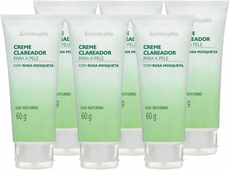 Imagem de Kit Com 6 Creme Clareador Com Óleo de Rosa Mosqueta 60g Sofisticatto