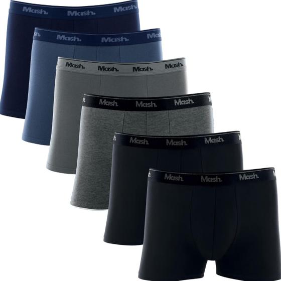 Imagem de  Kit Com 6 Cueca Mash Box Boxer Cotton Algodão Original Com Nota Fiscal - Pronta Entrega