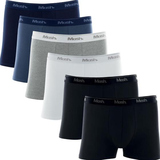 Imagem de  Kit Com 6 Cueca Mash Box Boxer Cotton Algodão Original Com Nota Fiscal - Pronta Entrega