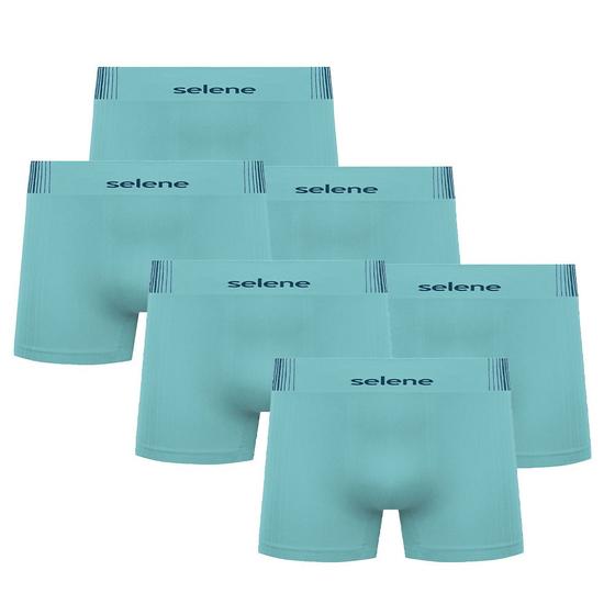 Imagem de Kit Com 6 Cuecas Boxer Box Infantil Juvenil Em Microfibra Sem Costura Selene