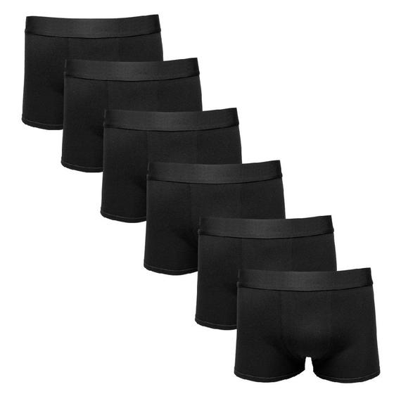 Imagem de Kit Com 6 Cuecas Boxer Cotton Confort Masculina Part.B Preta