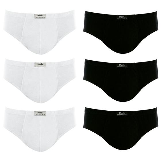 Imagem de Kit com 6 cuecas mash slip 7458 algodão
