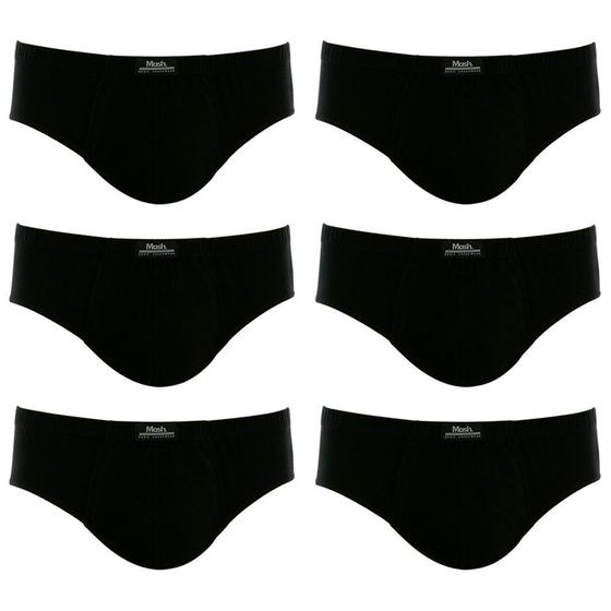Imagem de Kit com 6 cuecas mash slip 7458 algodão