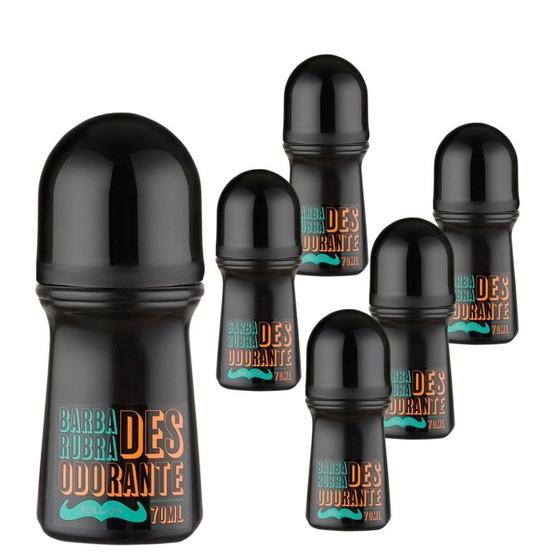 Imagem de Kit Com 6 Desodorantes Roll-on 70ml Uso Diário - Barba Rubra