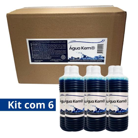 Imagem de Kit com 6 desodorizante solvente banheiro água kem 240ml