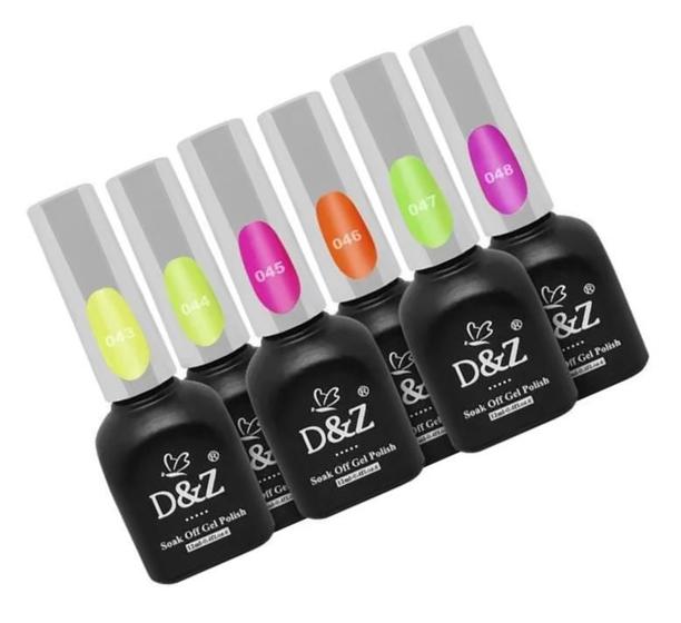 Imagem de Kit Com 6 Esmaltes Coleção Neon Party D&Z Unhas Belas
