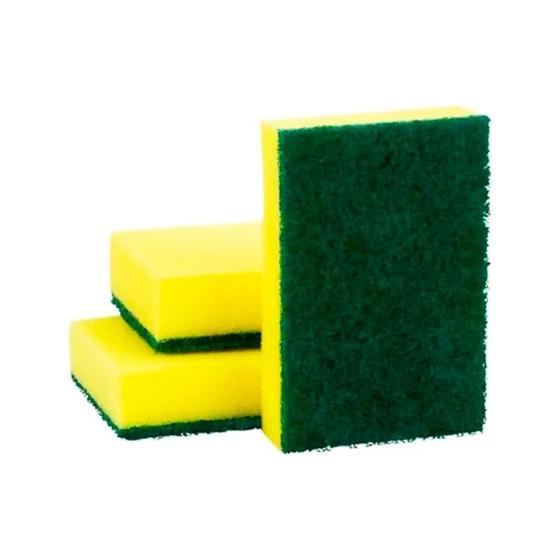 Imagem de Kit Com 6 Esponjas Multiúso Limpeza Dupla Face Louça