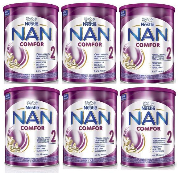 Kit Com 6 Fórmula Infantil Leite Nan Comfor 2 800g Cada Menor preço em Kit Com 6 Fórmula Infantil Leite Nan Comfor 2 800g Cada