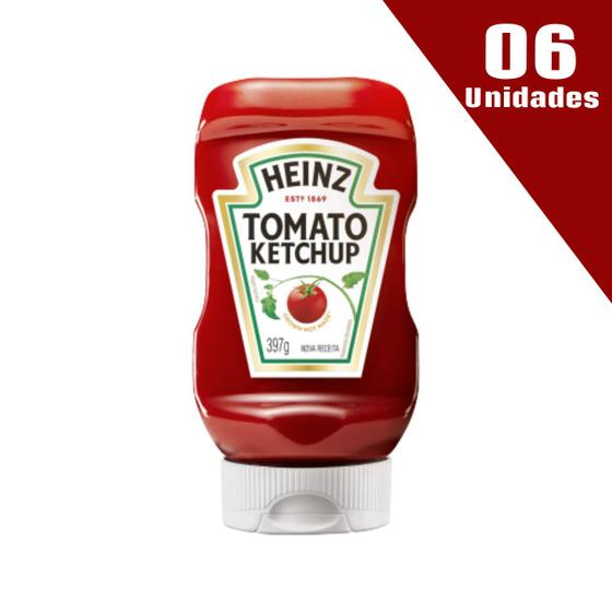 Imagem de Kit com 6 Ketchup Heinz Tradicional 397g
