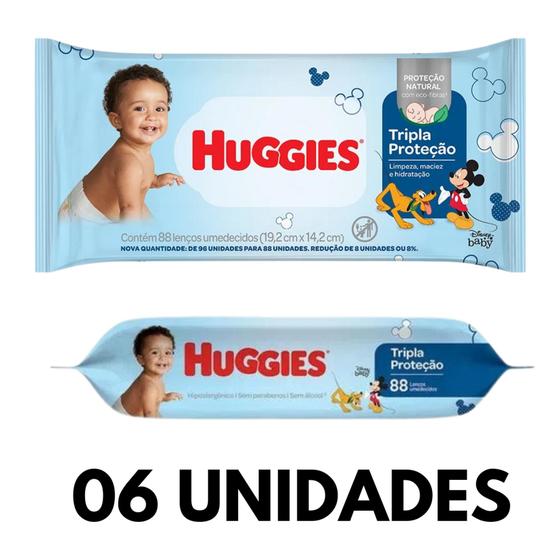 Imagem de Kit com 6 Lenços Umedecidos Huggies 88UN