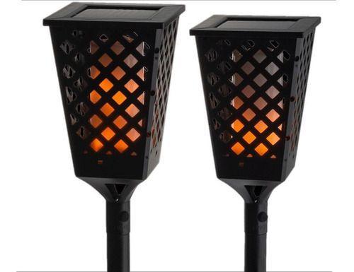 Imagem de Kit Com 6 Luminária Espeto Solar Imita Fogo Decoração Cha
