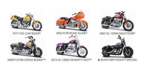 Imagem de Kit Com 6 Miniaturas Harley Davidson Series 38 Maisto 1/18