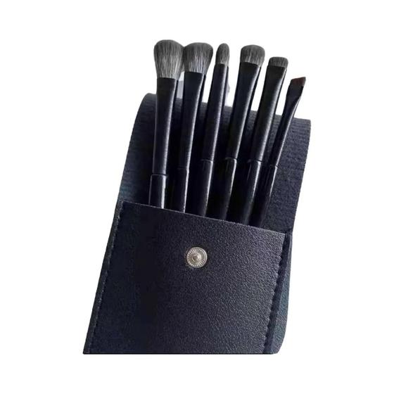 Imagem de Kit com 6 Pincel de Sombra para Olhos - Cerdas Macias e Formato Cônico
