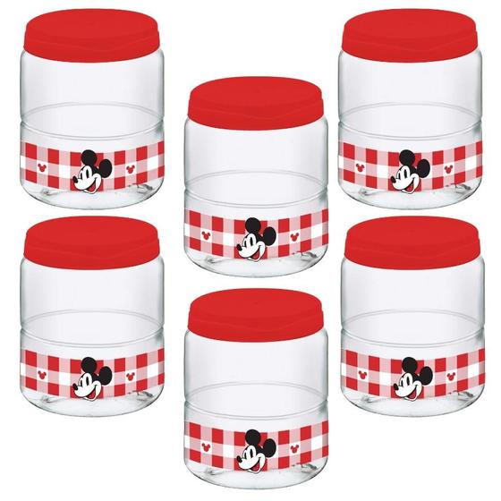 Imagem de Kit com 6 potes organizador Paris Mickey 1,25L