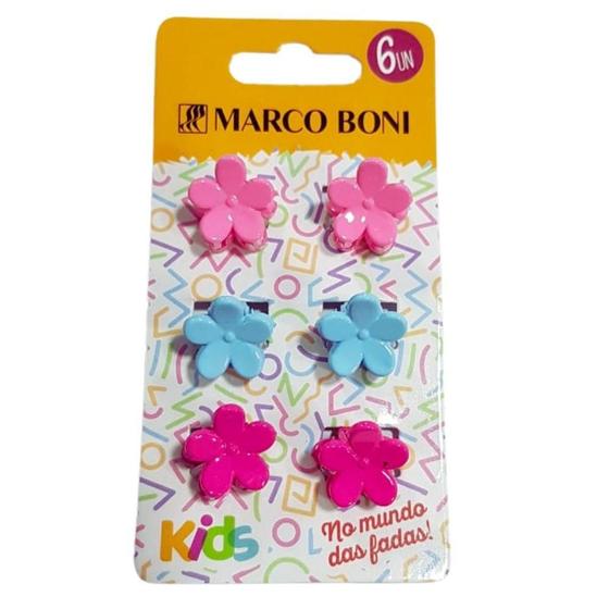 Imagem de Kit Com 6 Prendedores De Cabelo Infantil Flowers Marco Boni