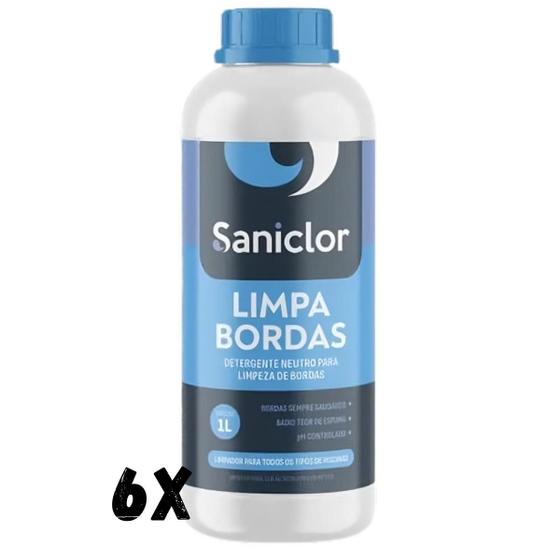 Imagem de Kit com 6 saniclor limpa bordas 1 litro