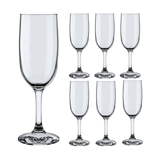 Imagem de Kit Com 6 Taças De Vidro RIOJA CHAMPAGNE 180ml Cristal Luxo