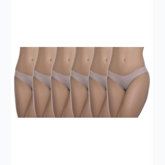 Imagem de Kit com 6 Tangas Corte à Laser BR Lingerie (1135) Microfibra