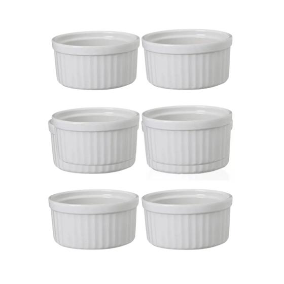 Imagem de Kit Com 6 Tigela Ramekin Ramequim De Porcelana 125ml