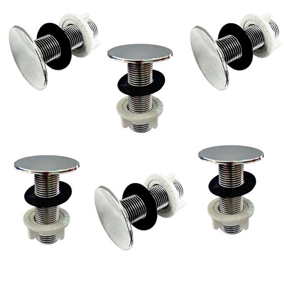 Imagem de Kit com 6 Un Tapa Furo de Torneira Blukit 50 mm x 70 mm para Pias, Cubas, Lavatórios e Bidê - 091502