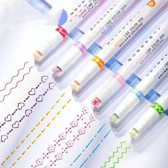 Imagem de Kit Com 6 Unidades Caneta Carimbo Roller Diversos Mania - LC