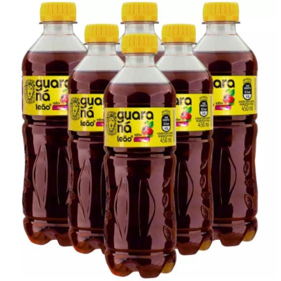 Imagem de kit com 6 Unidades do Guaraná Leão Power Açaí 450ml Pet