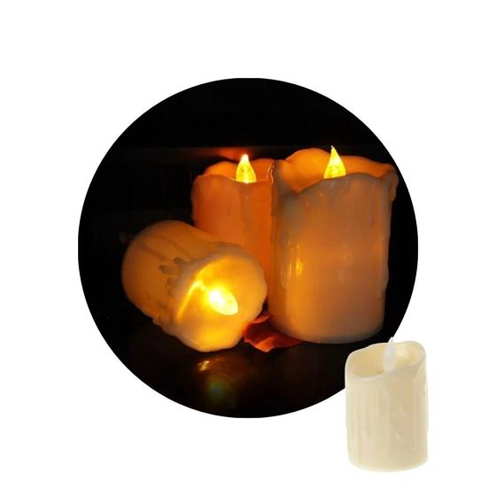 Imagem de Kit com 6 Velas De Led Bateria Inclusa Cor Da Luz Branca Amarela