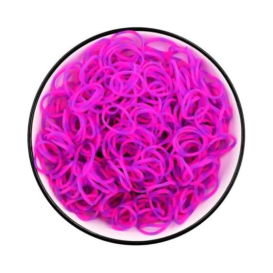 Imagem de Kit com 600 Peças de Faixas de Tear de Borracha Coloridas - DIY Artesanato