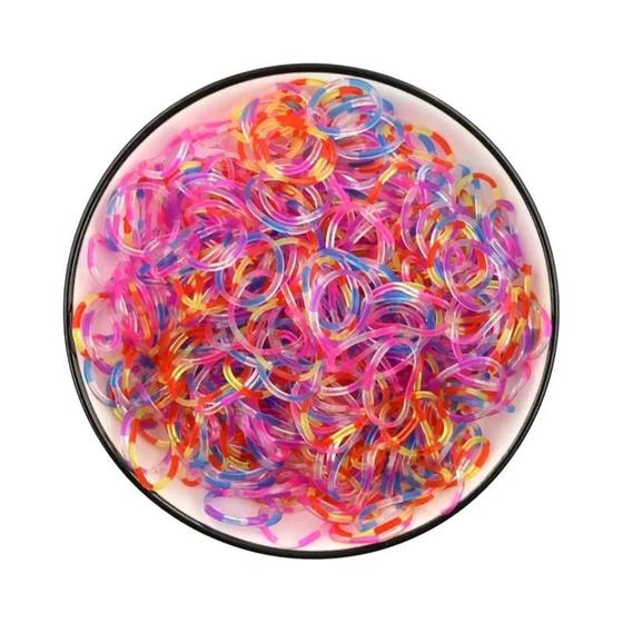 Imagem de Kit com 600 Peças de Faixas de Tear de Borracha Coloridas - DIY Artesanato