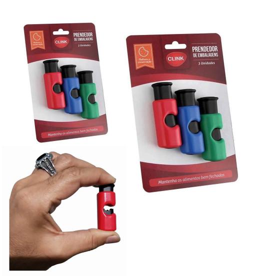 Imagem de Kit Com 6un Prendedor De Embalagem Fechar Sacos Vedar