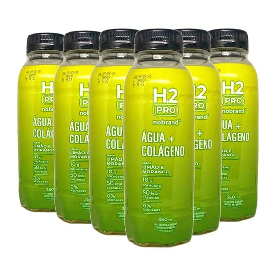 Imagem de Kit Com 6Und Água+Colágeno H2Pro Sabor Limão E Morango 350Ml