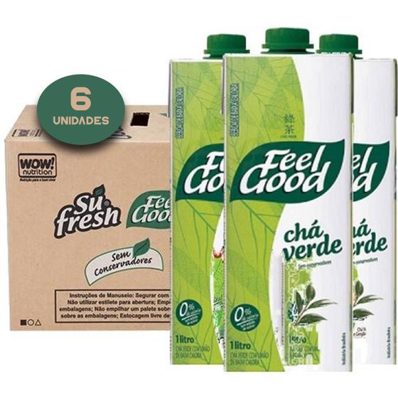 Imagem de Kit Com 6Und Chá Verde Com Limão Feel Good 1L