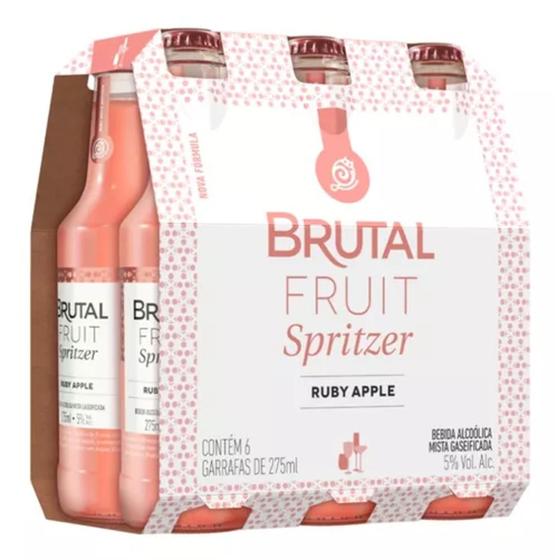 Imagem de Kit Com 6Und Drink Gaseificado Ruby Apple Brutal Fruit 275Ml