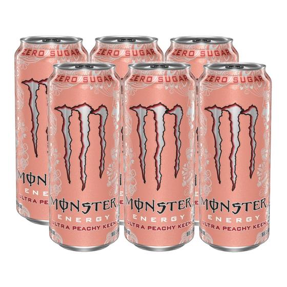 Imagem de Kit Com 6Und Energético Monster Ultra Peachy Keen Zero 473Ml