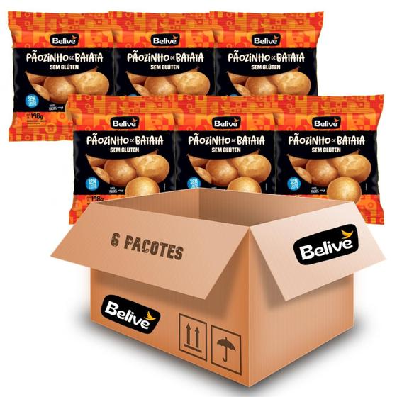 Imagem de Kit Com 6Und Pãozinho De Batata Sem Glúten Belive 198G