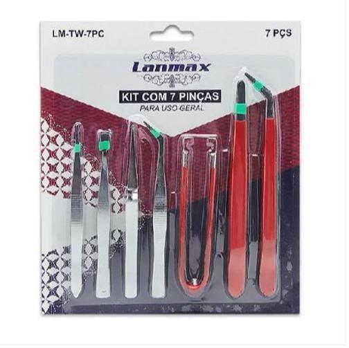 Imagem de Kit Com 7 Pinças Para Uso Geral - Lm-Tw-7Pc- Lanmax