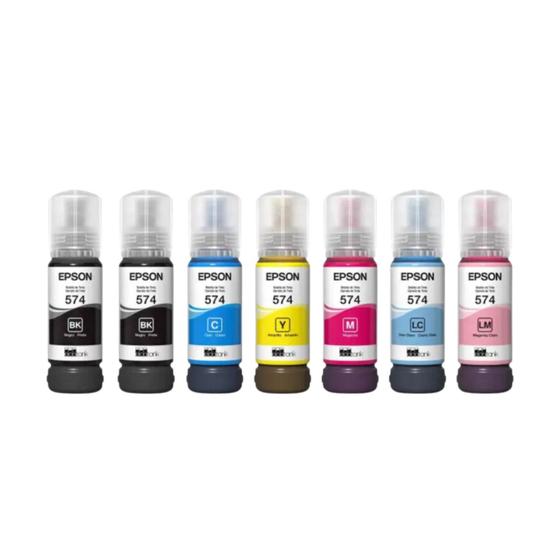 Imagem de Kit com 7 refil de tinta t574 L8050 L18050